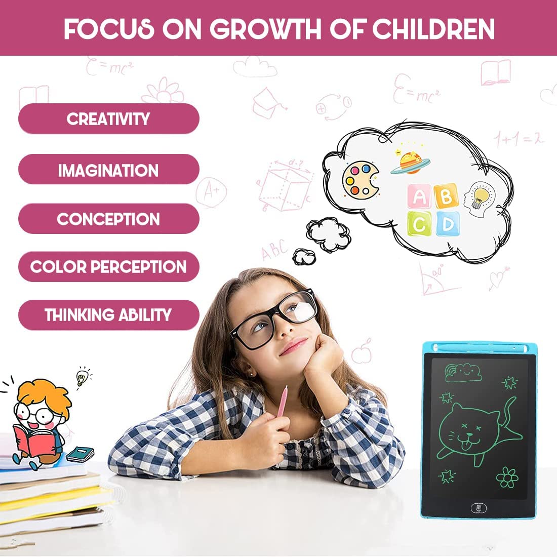 8.5 inch Writing Pad LCD Tablet For Kids single color LCD